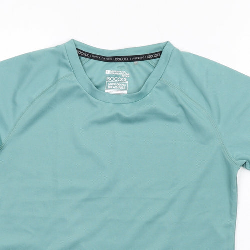 Mountain Warehouse Womens Green Polyester Basic T-Shirt Size 12 Round Neck Pullover