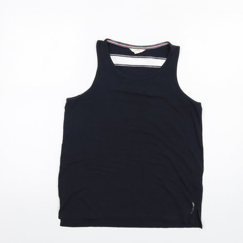 Esprit Womens Black Cotton Basic Tank Size S Round Neck