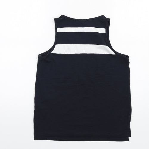 Esprit Womens Black Cotton Basic Tank Size S Round Neck