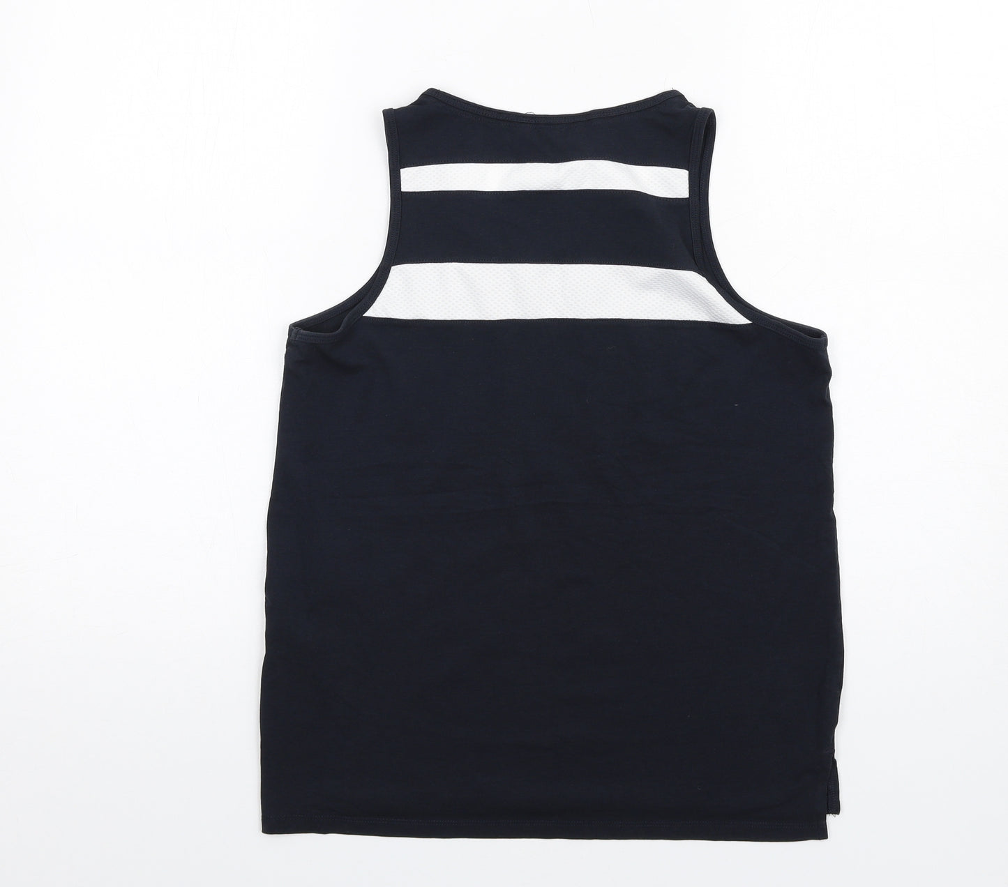 Esprit Womens Black Cotton Basic Tank Size S Round Neck