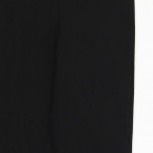 H&M Womens Black Polyester Trousers Size XS L28 in Regular Zip