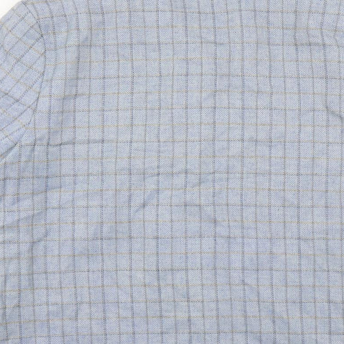 Equorian Womens Blue Plaid Jacket Blazer Size 20 Button