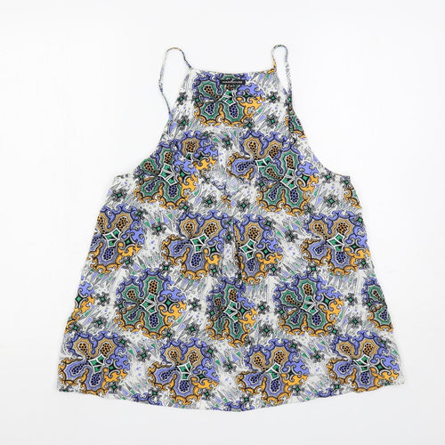 Warehouse Womens Multicoloured Paisley Viscose Camisole Tank Size 12 V-Neck