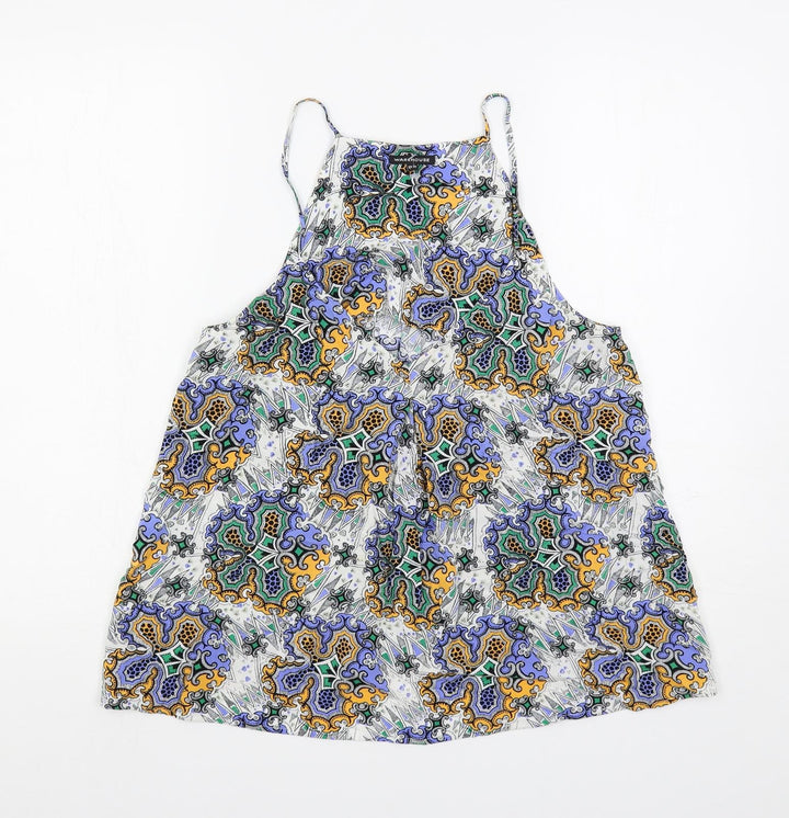 Warehouse Womens Multicoloured Paisley Viscose Camisole Tank Size 12 V-Neck