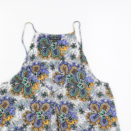 Warehouse Womens Multicoloured Paisley Viscose Camisole Tank Size 12 V-Neck