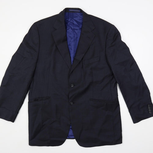 Marks and Spencer Mens Blue Wool Jacket Suit Jacket Size 44 Regular