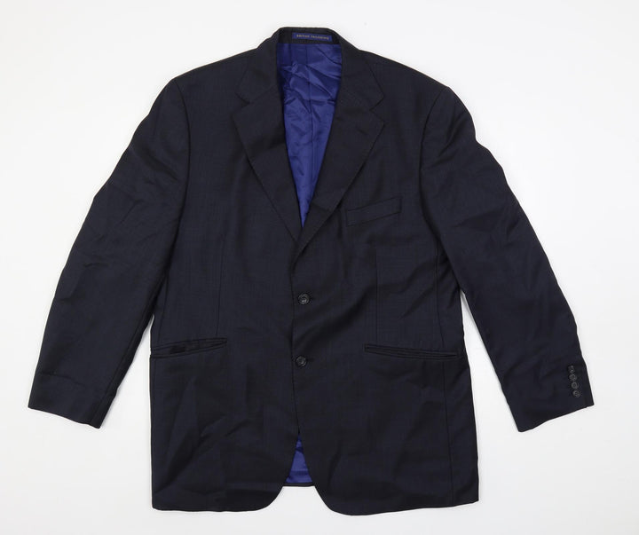 Marks and Spencer Mens Blue Wool Jacket Suit Jacket Size 44 Regular