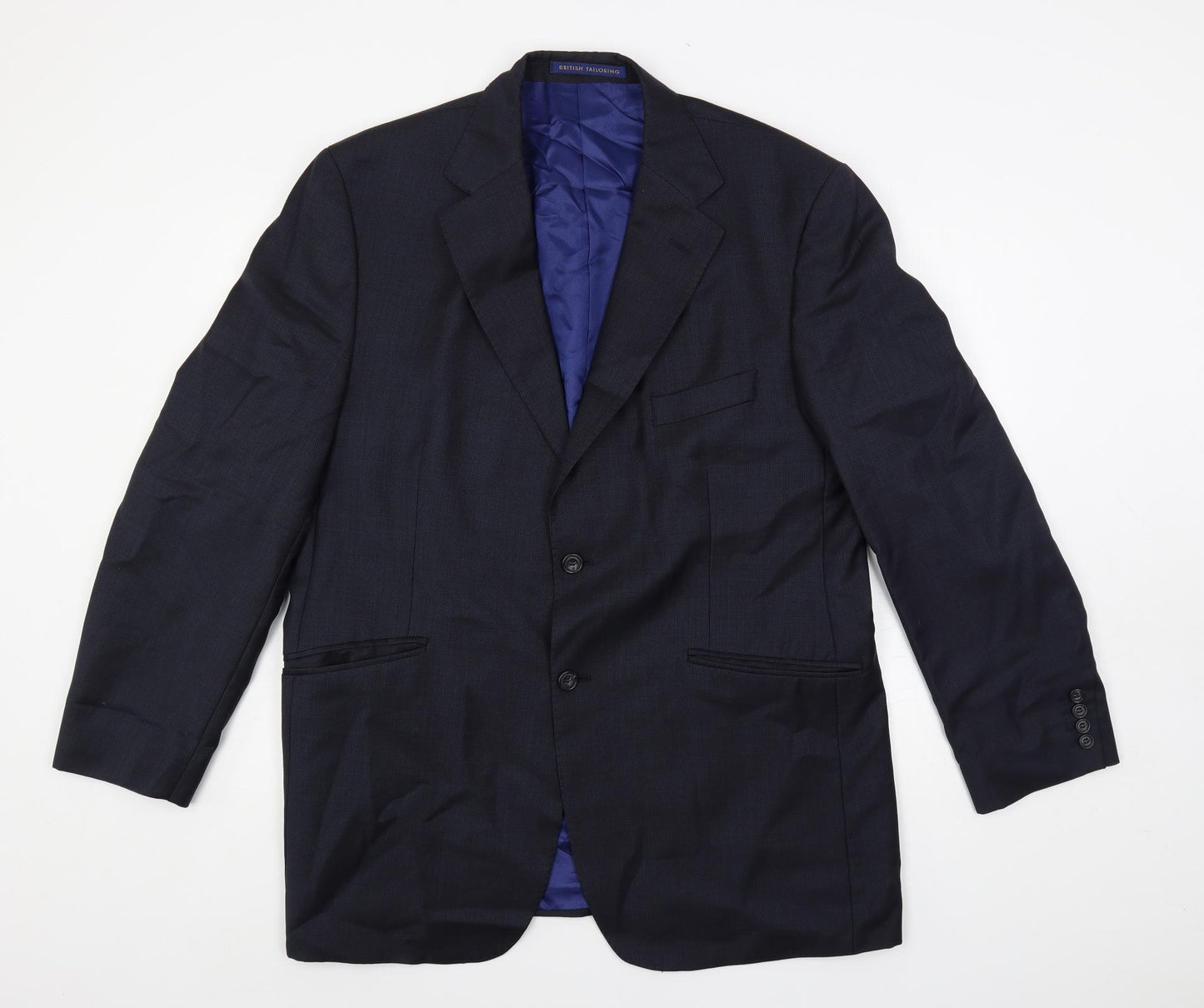 Marks and Spencer Mens Blue Wool Jacket Suit Jacket Size 44 Regular