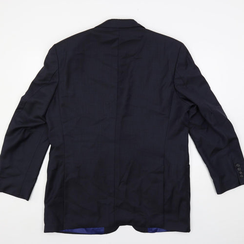 Marks and Spencer Mens Blue Wool Jacket Suit Jacket Size 44 Regular