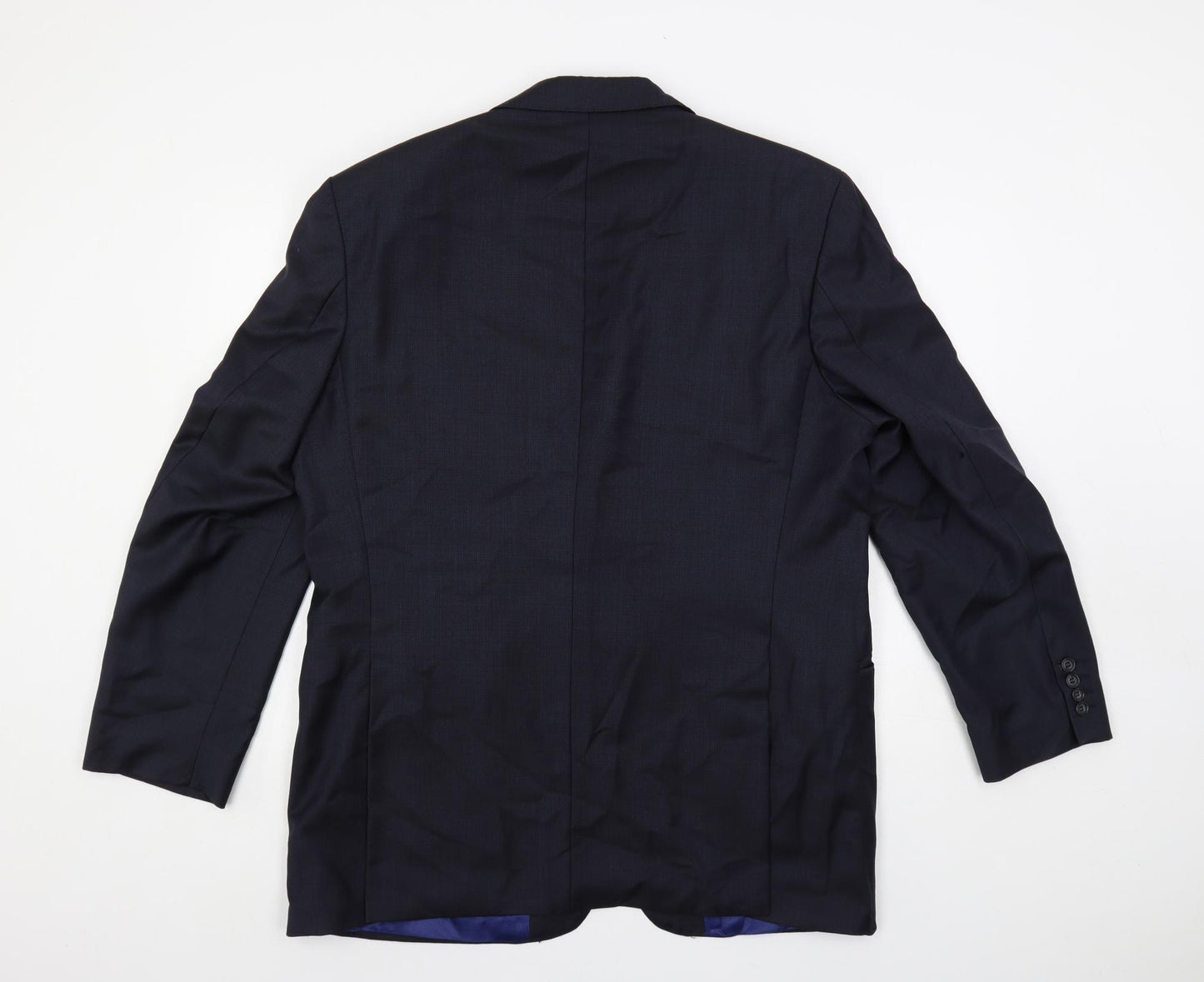 Marks and Spencer Mens Blue Wool Jacket Suit Jacket Size 44 Regular