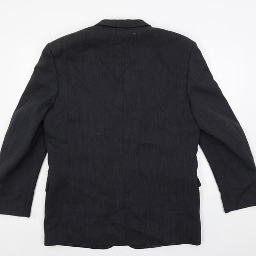 AW Trench Mens Blue Wool Jacket Blazer Size 44 Regular