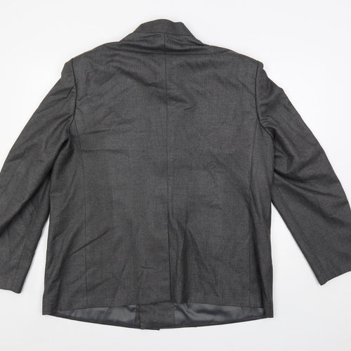 Alaj's Mens Grey Polyester Jacket Suit Jacket Size 44 Regular