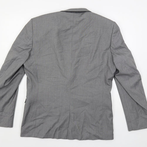 NEXT Mens Grey Polyester Jacket Suit Jacket Size 42 Regular - Contrasting Trim