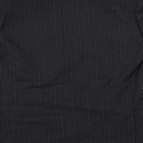 Executex Mens Grey Striped Polyester Jacket Suit Jacket Size 40 Regular