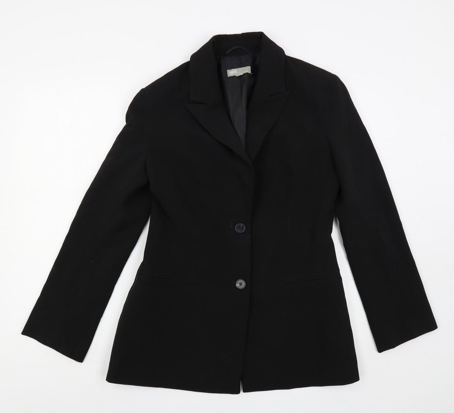 ASOS Womens Black Jacket Blazer Size 12 Button