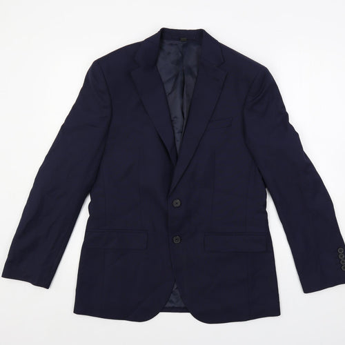 Marks and Spencer Mens Blue Polyester Jacket Suit Jacket Size 38 Regular