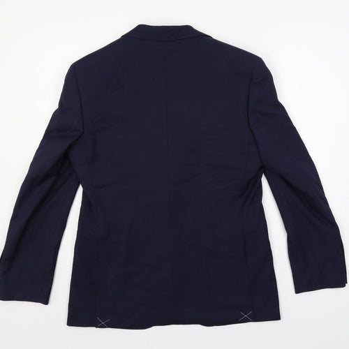 Marks and Spencer Mens Blue Polyester Jacket Suit Jacket Size 38 Regular
