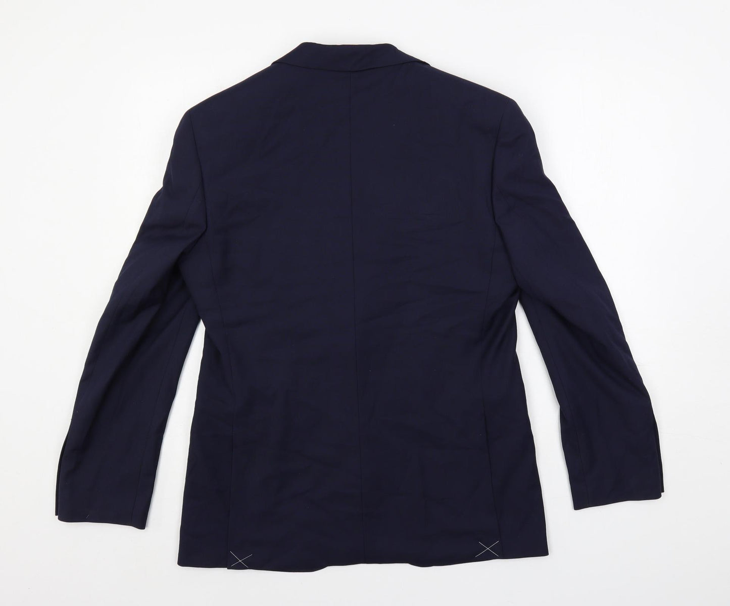 Marks and Spencer Mens Blue Polyester Jacket Suit Jacket Size 38 Regular