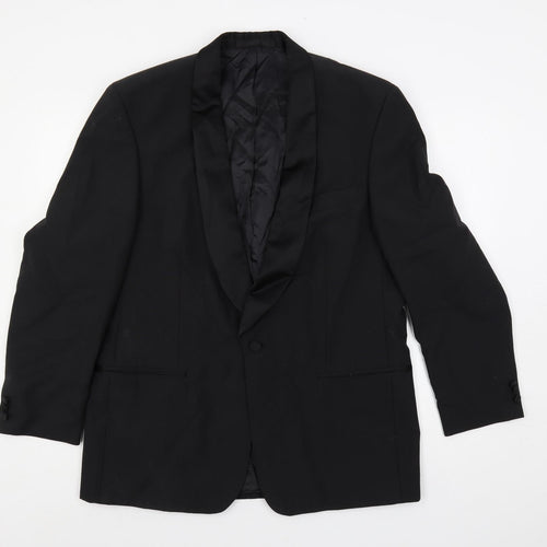 Scott & Taylor Mens Black Polyester Tuxedo Suit Jacket Size 42 Regular