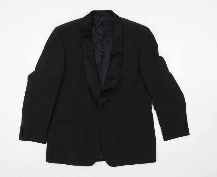 Scott & Taylor Mens Black Polyester Tuxedo Suit Jacket Size 42 Regular