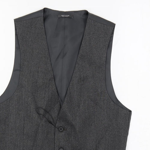 Marks and Spencer Mens Grey Polyester Jacket Suit Waistcoat Size 34 Regular