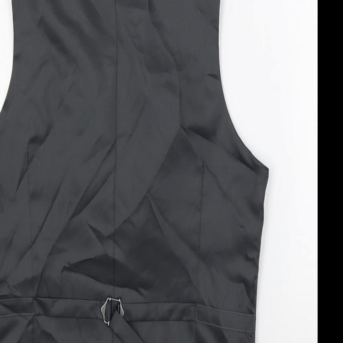 Marks and Spencer Mens Grey Polyester Jacket Suit Waistcoat Size 34 Regular