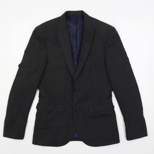 NEXT Mens Grey Polyester Jacket Suit Jacket Size 38 Regular