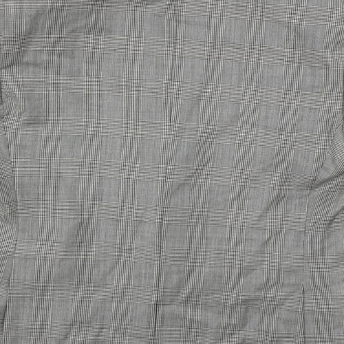 Marks and Spencer Mens Grey Plaid Wool Jacket Suit Jacket Size 44 Regular