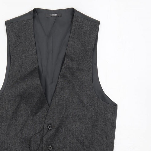 Marks and Spencer Mens Grey Polyester Jacket Suit Waistcoat Size 34 Regular