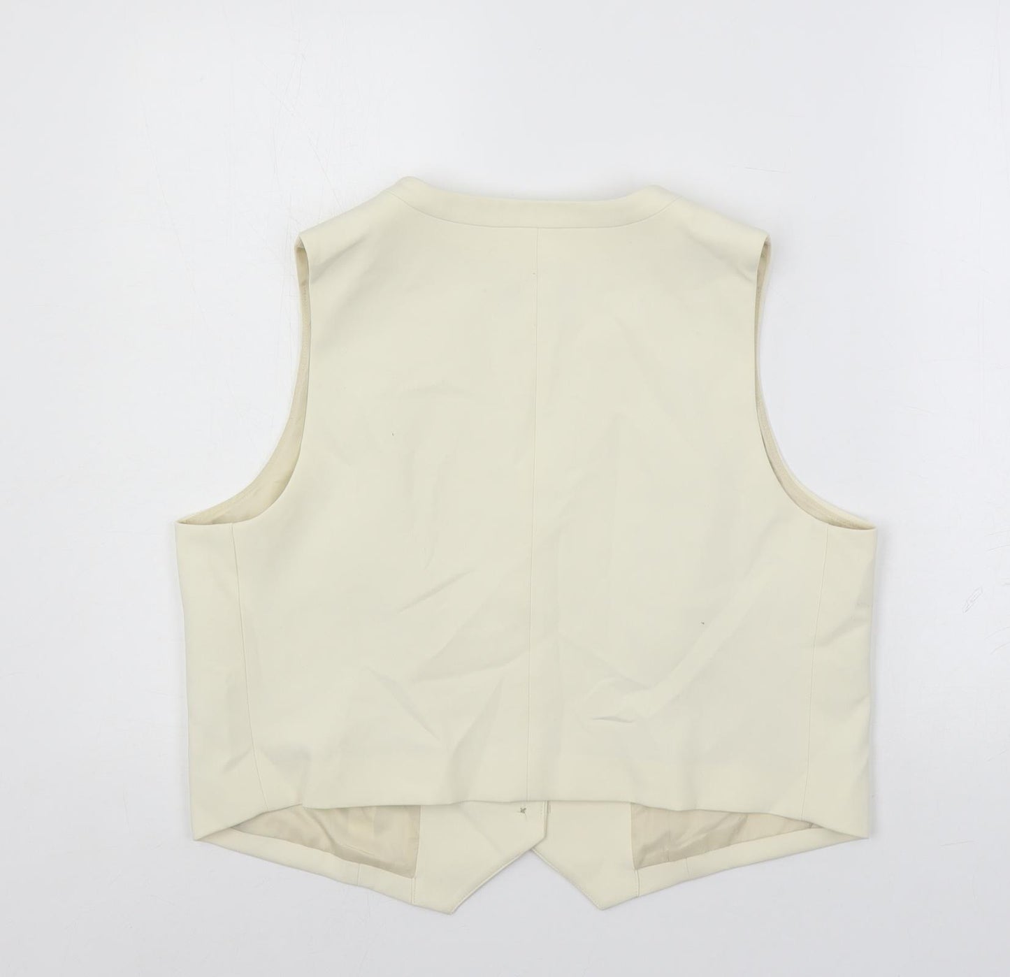 Marks and Spencer Womens Ivory Jacket Waistcoat Size 16 Button