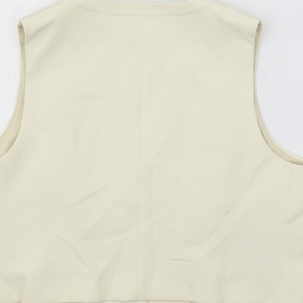 Marks and Spencer Womens Ivory Jacket Waistcoat Size 16 Button