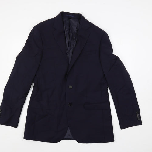 Marks and Spencer Mens Blue Wool Jacket Suit Jacket Size 40 Regular