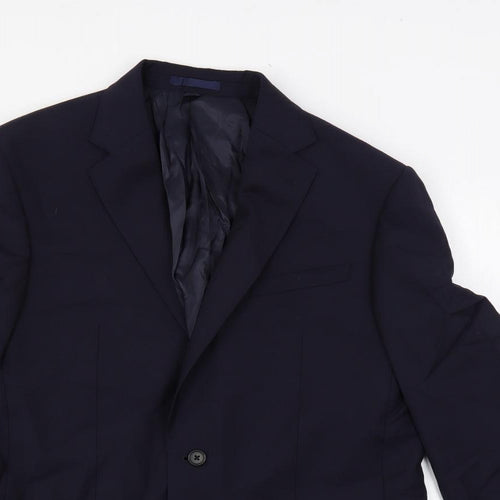 Marks and Spencer Mens Blue Wool Jacket Suit Jacket Size 40 Regular