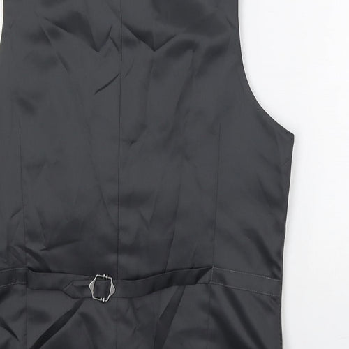 Marks and Spencer Mens Grey Polyester Jacket Suit Waistcoat Size 34 Regular