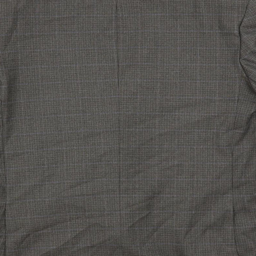 Marks and Spencer Mens Grey Geometric Polyester Jacket Suit Jacket Size 44 Regular