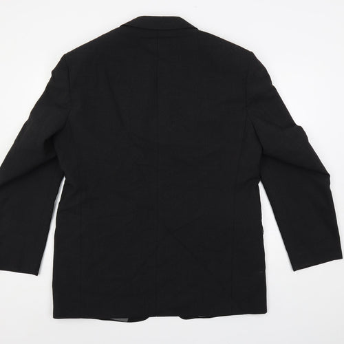 Marks and Spencer Mens Black Wool Jacket Suit Jacket Size 42 Regular