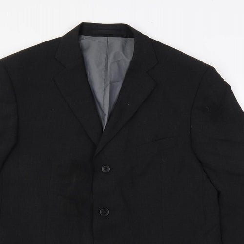 Marks and Spencer Mens Black Wool Jacket Suit Jacket Size 42 Regular