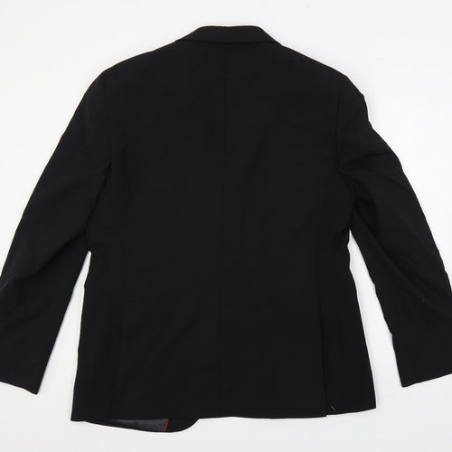 Marks and Spencer Mens Black Polyester Jacket Suit Jacket Size 42 Regular