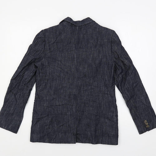 Marks and Spencer Womens Blue Jacket Blazer Size 8 Button