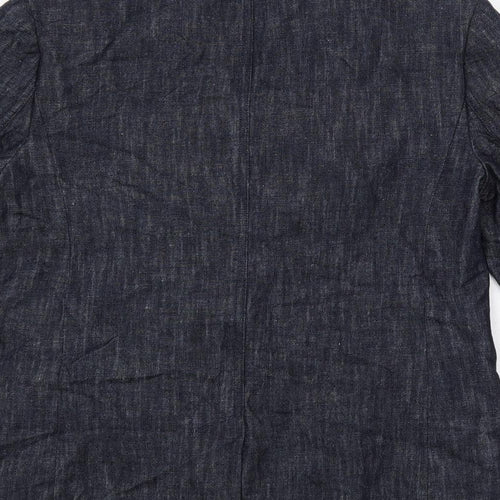 Marks and Spencer Womens Blue Jacket Blazer Size 8 Button
