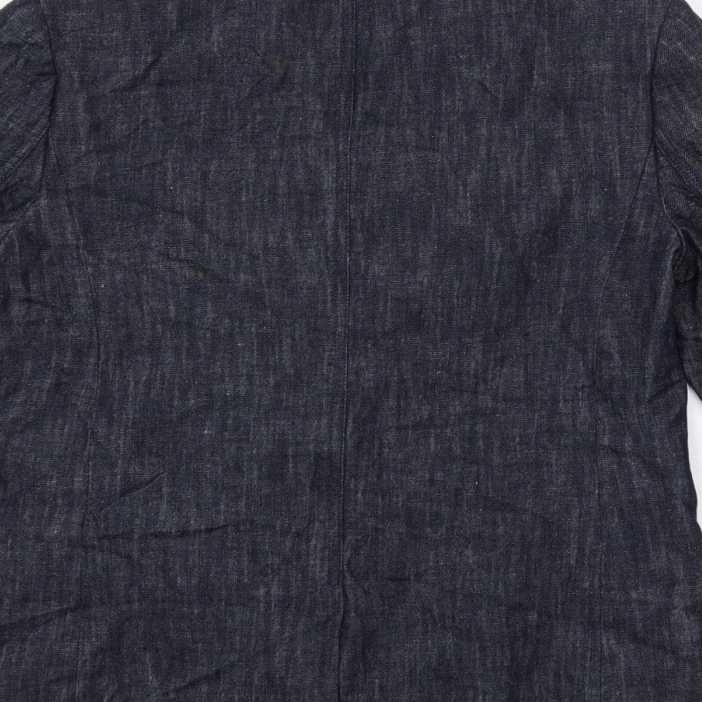Marks and Spencer Womens Blue Jacket Blazer Size 8 Button