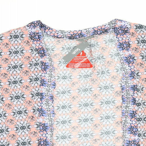 South Womens Pink Geometric Viscose Kimono Blouse Size M V-Neck