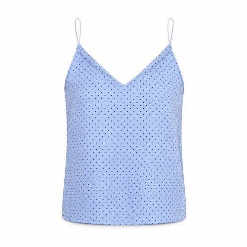 New Look Womens Blue Polka Dot Polyester Camisole Tank Size 14 V-Neck