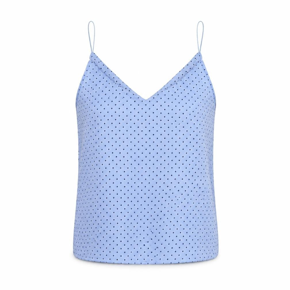 New Look Womens Blue Polka Dot Polyester Camisole Tank Size 14 V-Neck