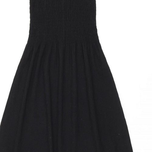 H&M Womens Black Polyester A-Line Size M Square Neck Pullover