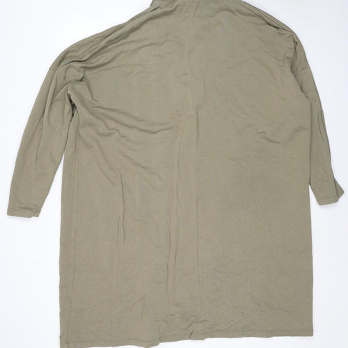 ASOS Womens Green Collared Cotton Cape Jumper Size S