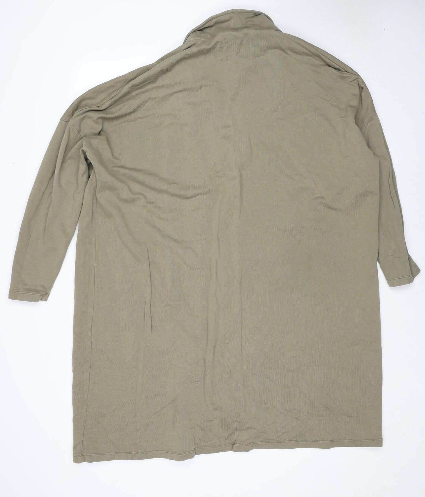 ASOS Womens Green Collared Cotton Cape Jumper Size S