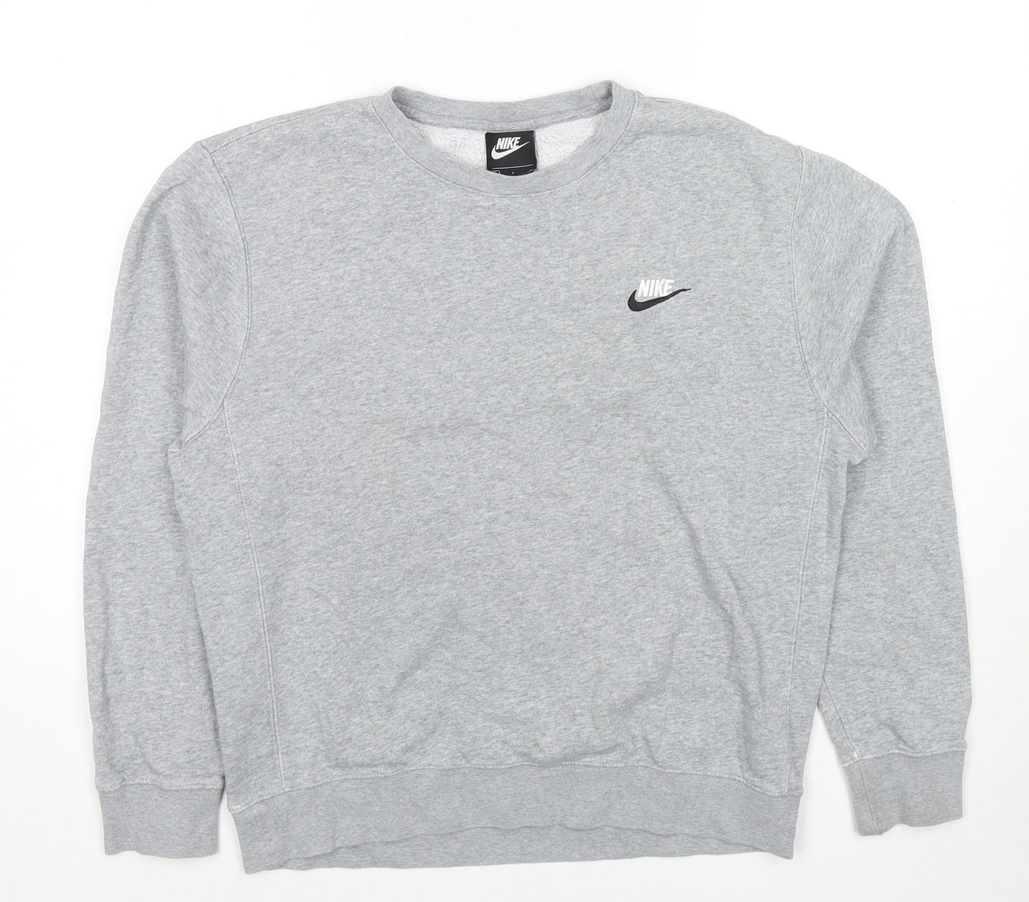 Nike Womens Grey Cotton Pullover Hoodie Size S Pullover
