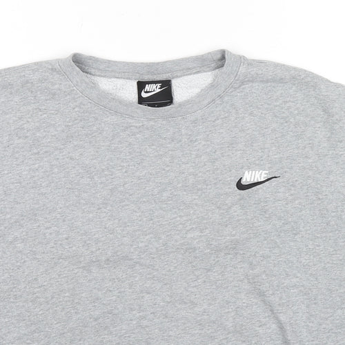 Nike Womens Grey Cotton Pullover Hoodie Size S Pullover