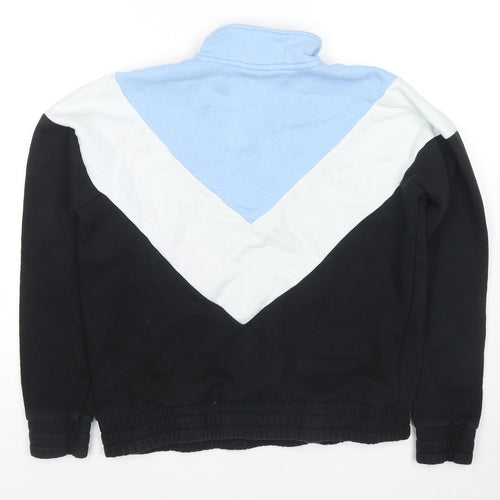 Marks and Spencer Womens Black Cotton Pullover Sweatshirt Size L Pullover - Colourblock Pattern